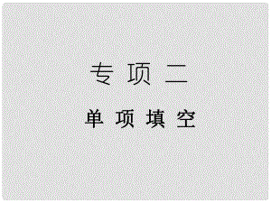 中考英語總復(fù)習(xí) 專項(xiàng)二 單項(xiàng)填空課件