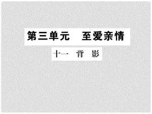 八年級(jí)語(yǔ)文上冊(cè) 第三單元 10 背影習(xí)題課件 蘇教版