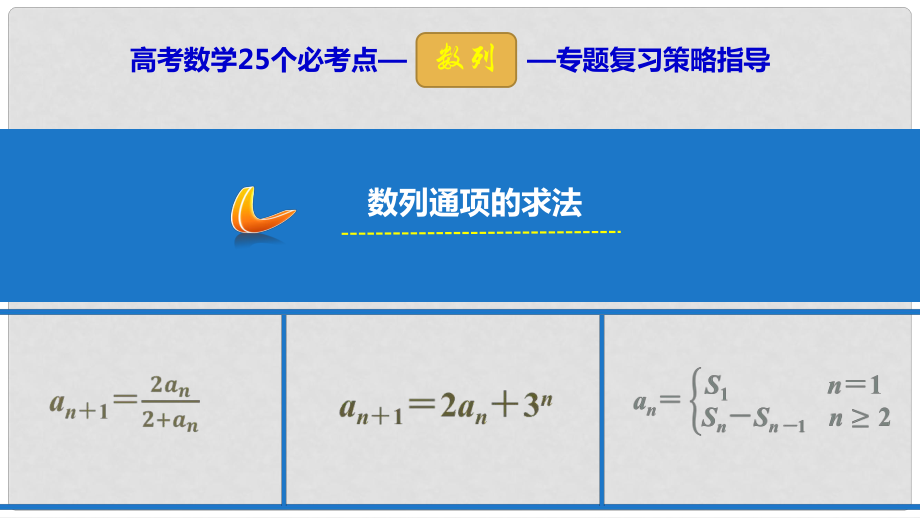 高考數(shù)學(xué) 25個(gè)必考點(diǎn) 專(zhuān)題12 數(shù)列的通項(xiàng)課件_第1頁(yè)