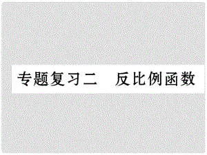 九年級數(shù)學(xué)下冊 期末專題復(fù)習(xí) 專題復(fù)習(xí)2 反比例函數(shù)作業(yè)課件 （新版）新人教版