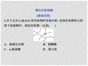 高中化學(xué) 第四章 生命中的基礎(chǔ)有機(jī)物質(zhì) 第三節(jié) 蛋白質(zhì)和核酸課后達(dá)標(biāo)檢測(cè)課件 新人教版選修5