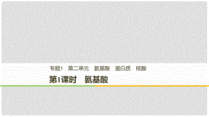 高中化學 專題5 生命活動的物質基礎 第二單元 氨基酸 蛋白質 核酸 第1課時課件 蘇教版選修51