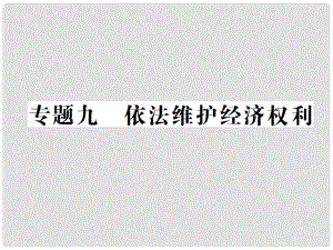 重慶市中考政治 專題復(fù)習(xí)九 依法維護(hù)經(jīng)濟(jì)權(quán)利課件