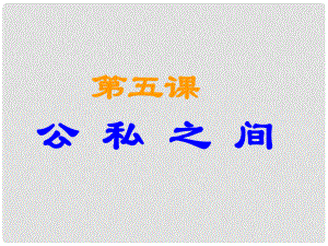 江西省定南縣八年級政治下冊 第二單元 公共利益 5《公私之間》課件 教科版