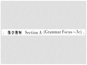 八年級(jí)英語(yǔ)上冊(cè) Unit 5 Do you want to watch a game show（第2課時(shí)）Section A（Grammar Focus3c）習(xí)題課件 （新版）人教新目標(biāo)版