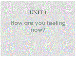 五年級(jí)英語(yǔ)下冊(cè) Unit 1 How are you feeling now課件1 陜旅版