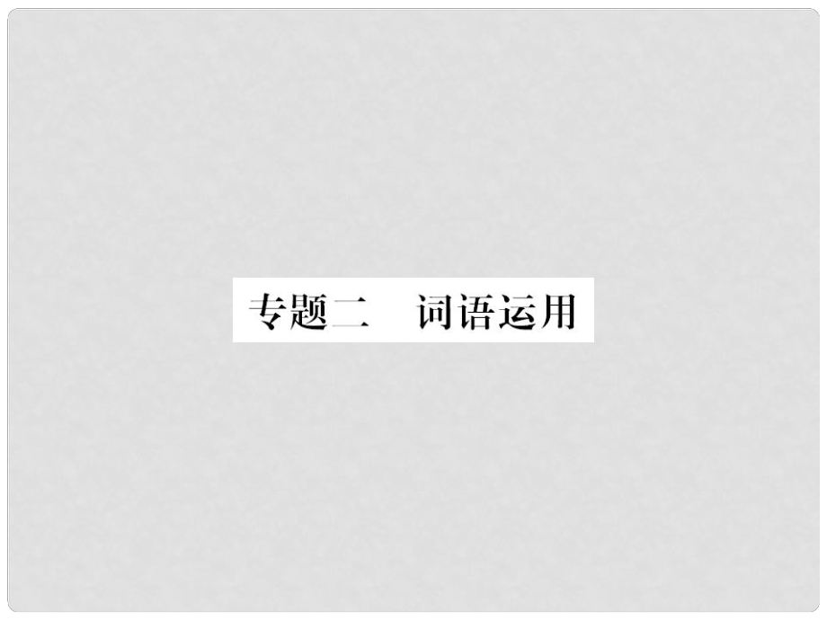 九年級(jí)語文上冊(cè) 期末專題復(fù)習(xí)二 詞語運(yùn)用習(xí)題課件 新人教版_第1頁