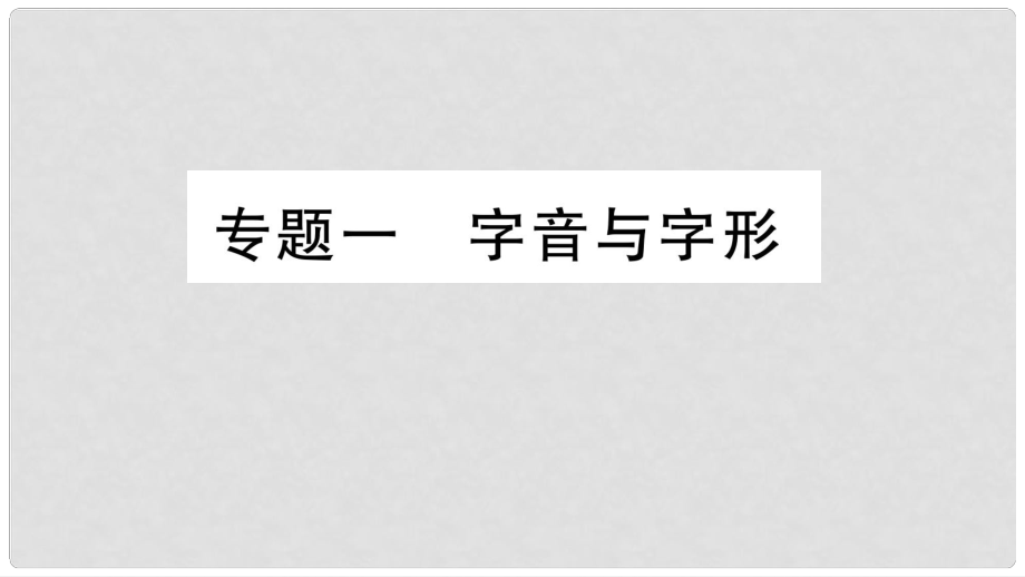 八年級語文上冊 期末專題一 字音與字形課件 語文版_第1頁