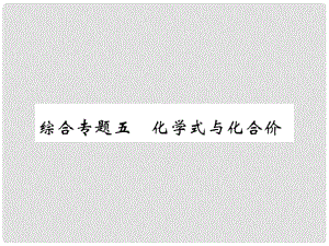 九年級化學上冊 第二部分 期末復習攻略 綜合專題五 化學式與化合價課件 （新版）新人教版