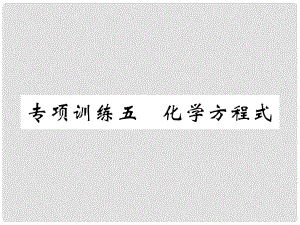 中考化學畢業(yè)總復習 第2編 重點專題突破篇 專項訓練5 化學方程式課件