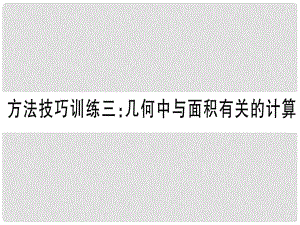 中考數(shù)學 第一輪 考點系統(tǒng)復習 方法技巧訓練三作業(yè)課件