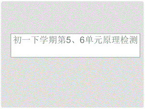 山東省鄒平縣實(shí)驗(yàn)中學(xué)七年級政治下冊 第五、六單元 原理檢測課件 魯教版