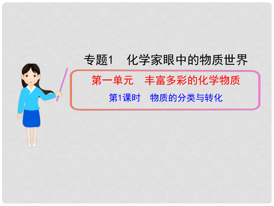 1112版高中化學同步授課課件 專題1 第一單元 第1課時 物質(zhì)的分類與轉(zhuǎn)化 蘇教版必修1_第1頁