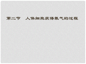 湖北省漢川實驗中學(xué)七年級生物上冊 人體細胞獲得氧氣的過程課件 人教新課標(biāo)版