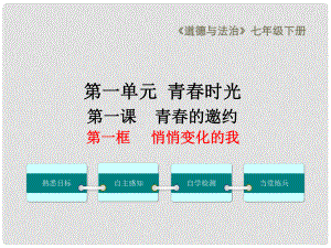 廣東省汕頭市七年級(jí)道德與法治下冊(cè) 第一單元 青時(shí)光 第一課 青的邀約 第1框 悄悄變化的我課件 新人教版