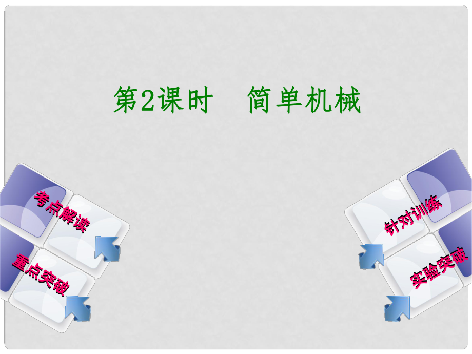 廣西柳州市中考物理 第六章 力和機械 第2課時 簡單機械復習課件_第1頁