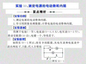 高考物理第一輪復習課件：實驗10 測定電源的電動勢和內(nèi)阻