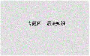 山東省德州市中考語文 專題復習四 語法知識課件