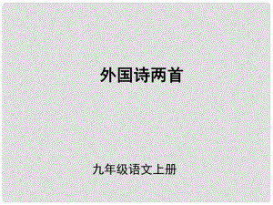 （課件直通車）九年級語文下冊 《祖國》和《黑人談河流》課件 人教新課標版