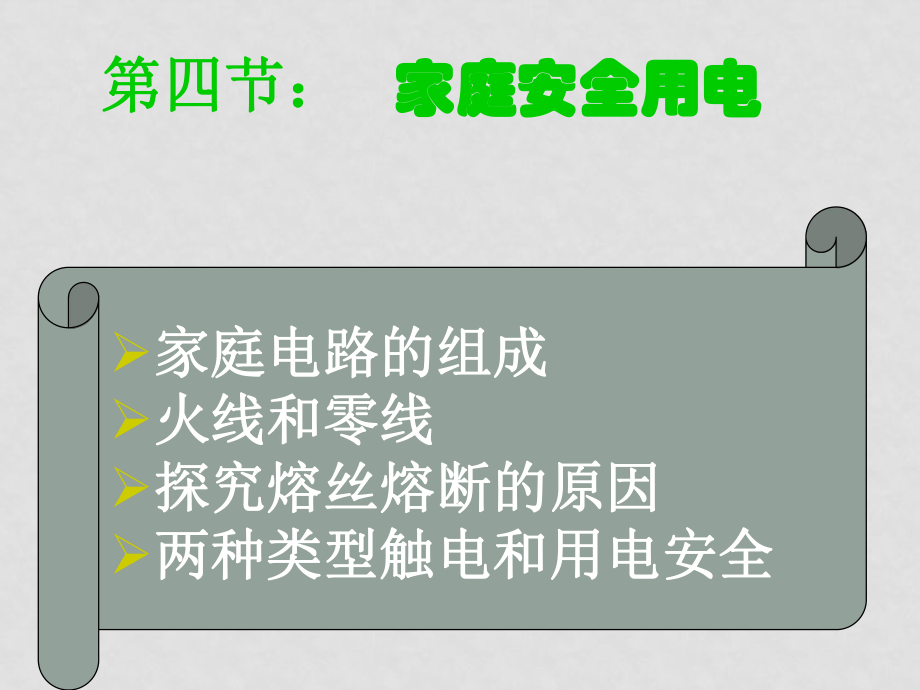 九年級物理下學期素材大全 家庭安全用電課件 蘇科版_第1頁