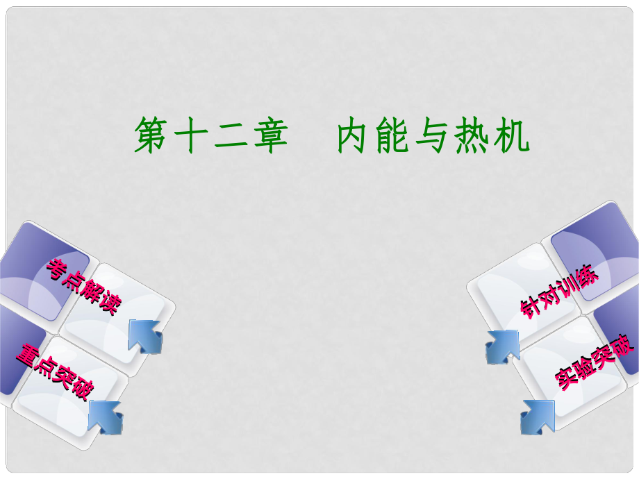 廣西柳州市中考物理 第十二章 內能與熱機復習課件_第1頁