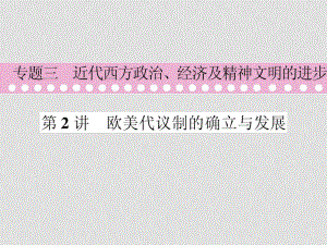 高中歷史高考第二輪復習（優(yōu)秀課件）專題3近代西方政治、經(jīng)濟及精神文明的進步 第2講 歐美代議制的確立與發(fā)展