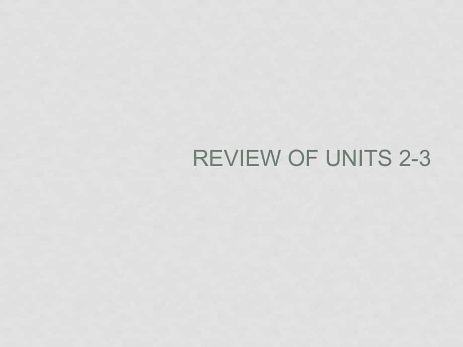 七年級英語上 Review of units23課件人教版新目標(biāo)_第1頁