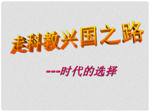 陜西省漢中市陜飛二中九年級(jí)政治 走科教興國(guó)之路課件 魯教版