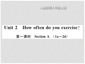 八年級英語上冊 Unit 2 How often do you exercise（第1課時）Section A習(xí)題課件 （新版）人教新目標(biāo)版