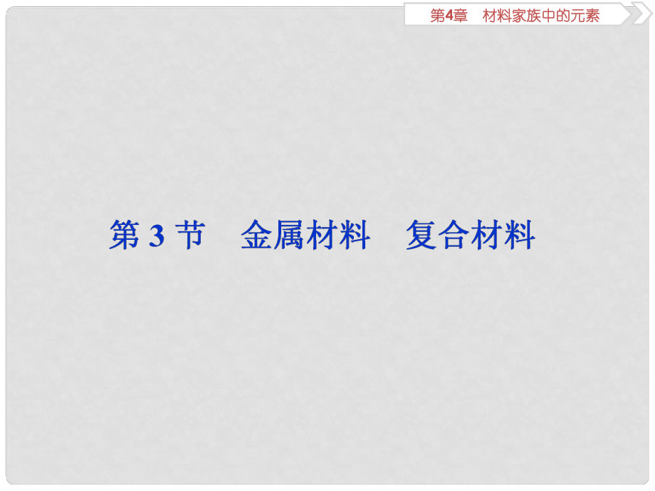 高考化學(xué)一輪復(fù)習(xí) 第4章 材料家族中的元素 第3節(jié) 金屬材料 復(fù)合材料課件 魯科版_第1頁(yè)