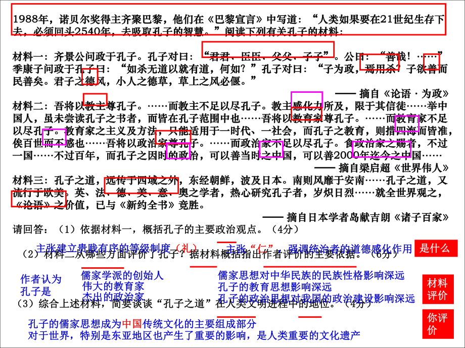 高中歷史 第二單元復(fù)習(xí)課件 新人教版選修4《中外歷史人物評說》_第1頁