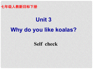 河南省鄭州市侯寨二中七年級(jí)英語(yǔ)《unit3 Why do you like koalas？》課件（4） 人教新目標(biāo)版