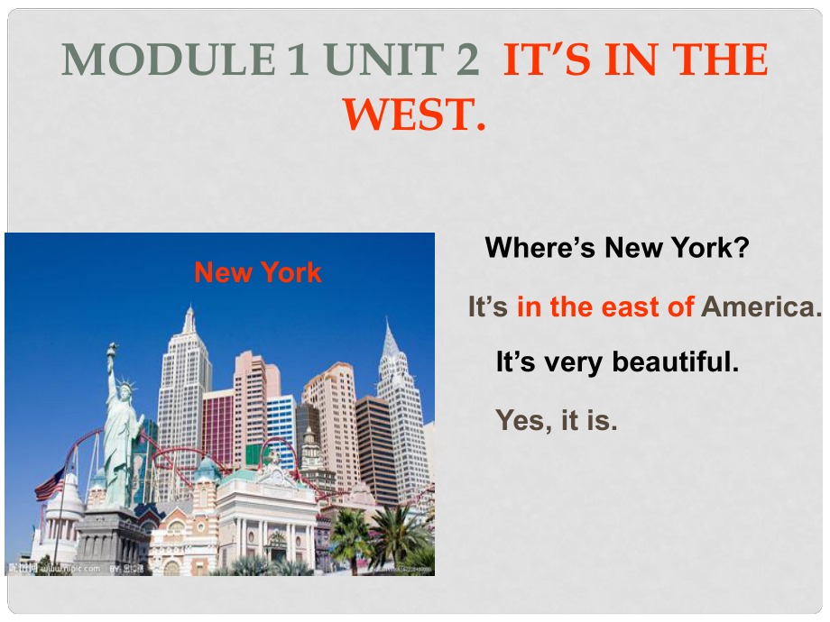 六年级英语上册 Module 1 Unit 2 It's in the west课件 外研版（三起）_第1页