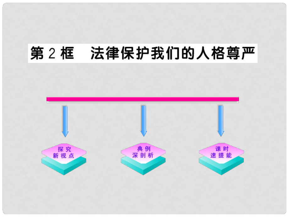 山東省1011版八年級政治上冊 4.8.2 法律保護我們的人格尊嚴課件 人民版_第1頁