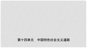 山東省濟(jì)南市中考?xì)v史總復(fù)習(xí) 八下 第十四單元 中國特色社會(huì)主義道路課件 新人教版