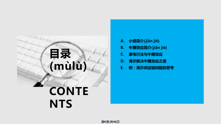 基于牛鞭效应的海尔供应链分析实用教案_第1页