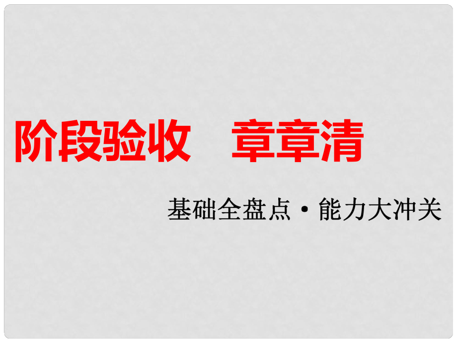 安徽省蕪湖市高考化學一輪復習 第1章認識化學科學階段驗收章章清課件_第1頁