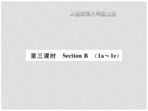 八年級(jí)英語上冊 Unit 2 How often do you exercise（第3課時(shí)）Section B習(xí)題課件 （新版）人教新目標(biāo)版