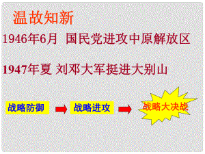 山東省郯城縣紅花鎮(zhèn)中考?xì)v史復(fù)習(xí) 八上 第18課《戰(zhàn)略大決戰(zhàn)》課件03 新人教版