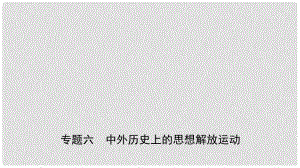 安徽省中考?xì)v史專題復(fù)習(xí) 專題六 中外歷史上的思想解放運(yùn)動(dòng)課件