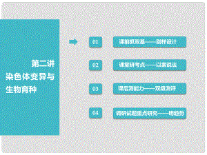 高考生物一輪復(fù)習(xí) 第二部分 遺傳與進化 第三單元 生物變異、育種和進化 第二講 染色體變異與生物育種課件