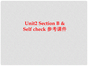 河南省鄭州市第九十六中七年級英語 《Unit2 Section》課件 外研版