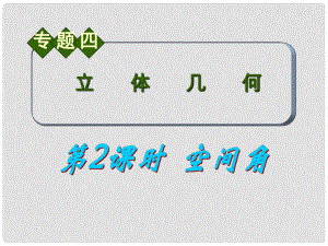 高中數(shù)學(xué)第2輪總復(fù)習(xí) 專題4 第2課時 空間角課件 文