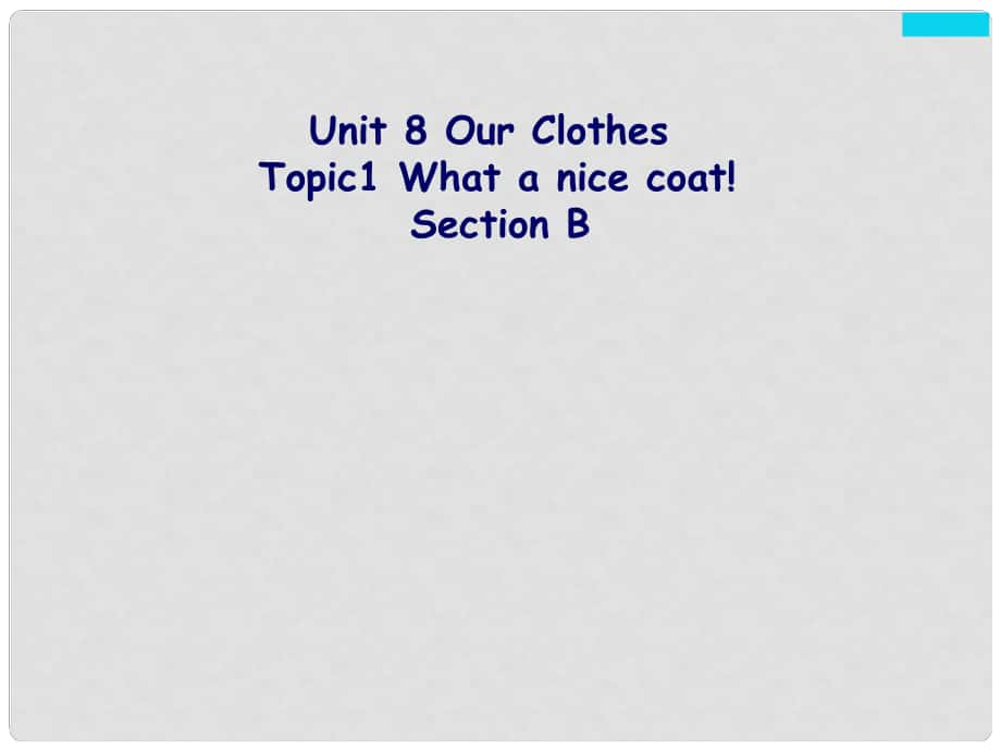 湖北省公安縣東港中學八年級英語下冊《Unit 8 Our Clothes》課件_第1頁