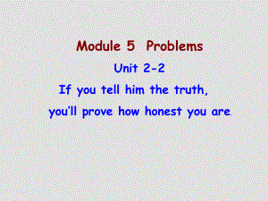 八年級英語下Module 5 Problems Unit 2教學(xué)課件外研版