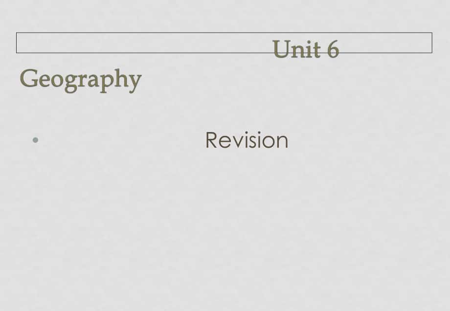 高中英语：unit6 Geography课件冀教版必修3_第1页