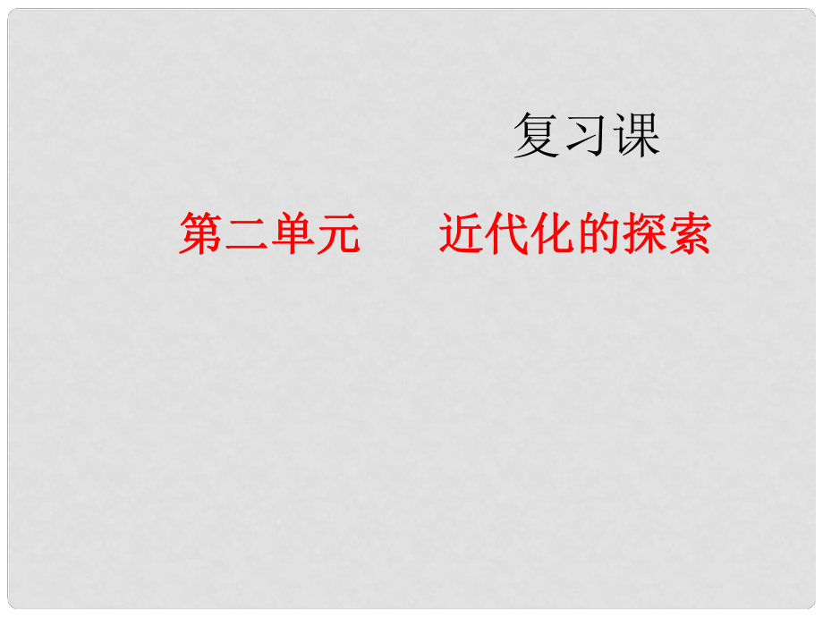 山東省肥城市湖屯鎮(zhèn)初級中學八年級歷史上冊 第二單元近代化的探索課件 人教新課標版_第1頁