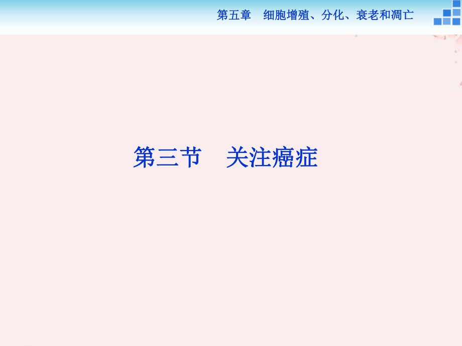 生物 第五章 細胞增殖、分化、衰老和凋亡 第三節(jié) 關(guān)注癌癥 蘇教版必修1_第1頁