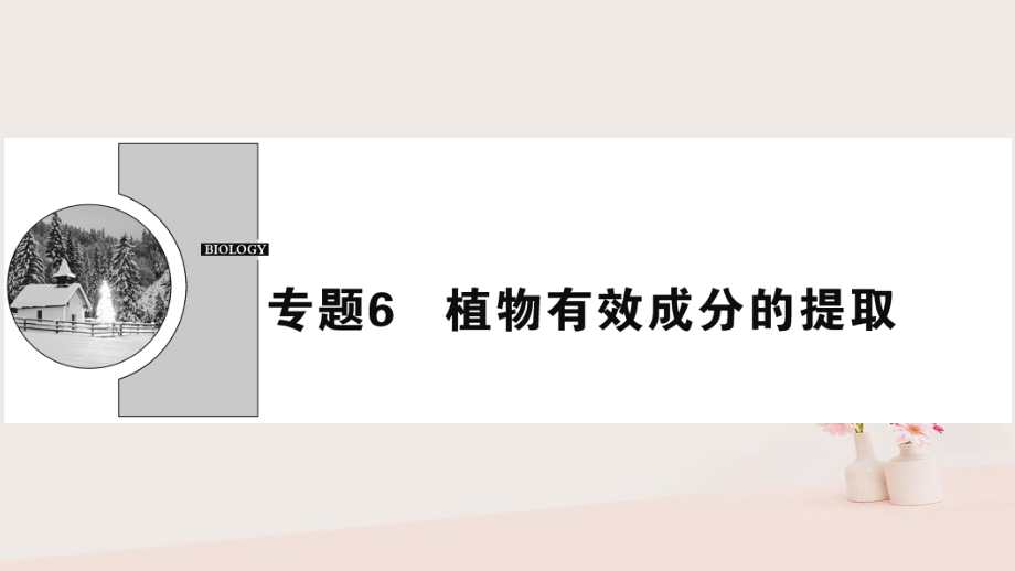 高中生物 專題6 植物有效成分的提取 課題1 植物芳香油的提取 新人教版選修1_第1頁