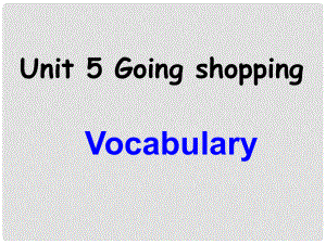 江蘇省連云港市田家炳中學(xué)七年級(jí)英語(yǔ) 第7單元Unit5 Going shopping Vocabulary課件 人教新目標(biāo)版